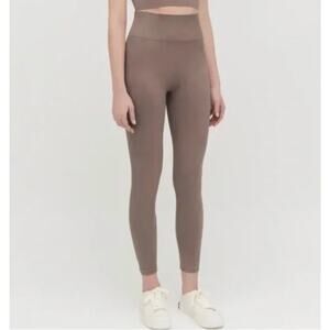 Cuyana NEW Stretch High Waist Leggings $98 Mushroom Womens Size Large XL NWOT